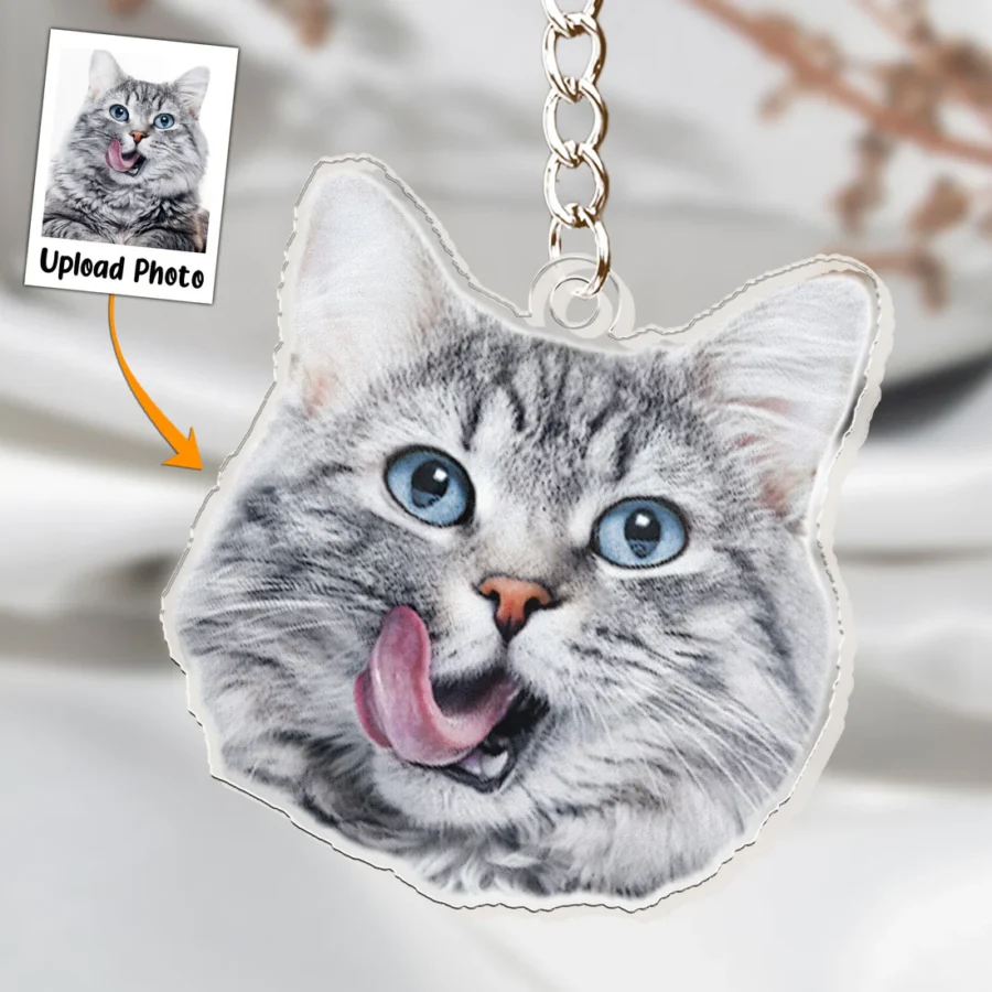 Personalized Pet Photo Acrylic Keychain - Image 4